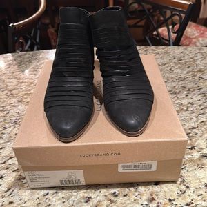 Black nubuck booties size 9.5 new